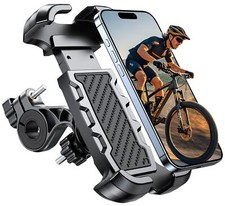 Bike Phone Holder, Motorcycle Phone Mount 360  Rotate Cell Phone Clamp 4.7"-6.8"