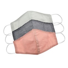 Reusable Muslin Multi-Color Cotton Fabric Washable Fashion Face Masks Set of 3