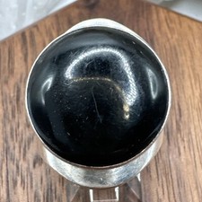 925 Mexico Sterling Silver Black Onyx Large Ring Sz 6.75 14.5g AT1124-69 