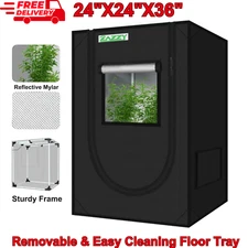 24"x24"x36" 600D Hydroponic Mylar Grow Tent Reflective Garden Growing Room 2'