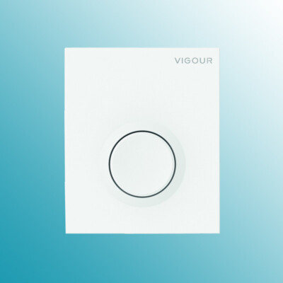 VIGOUR DON Urinal-Abdeckplatte f. handbetätigte pneum. UP-Spülung weiss V1DONU