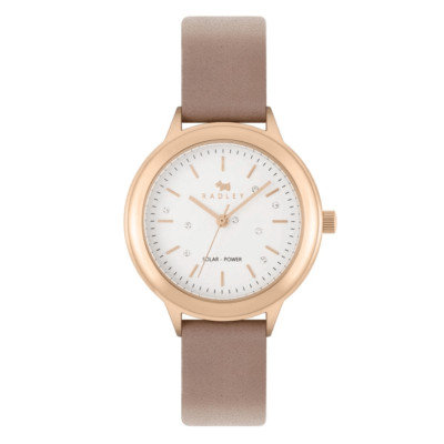 Radley Respects Solar Uhr Mit Mopp Grauem Zifferblatt Lederarmband RYR21522