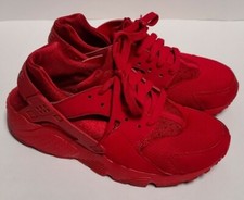 Nike Air Huarache Triple Red Run Shoes Style 654275-600 Size 5Y