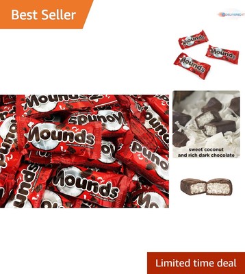 Decadent MOUNDS Dark Chocolate & Coconut Bars - 2lb Snack Pack for Any Occasion
