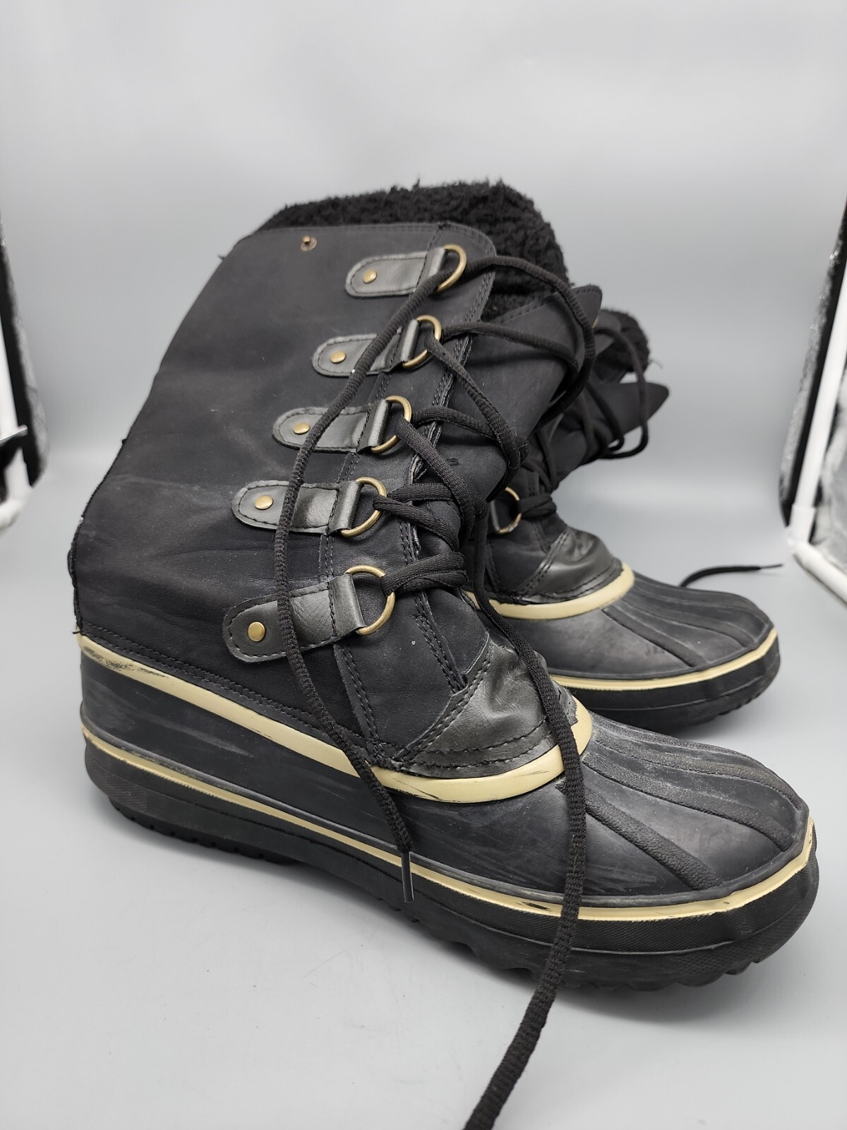 Womens Arctic Ridge Black Lace up Snow Boots women's 9 Gem