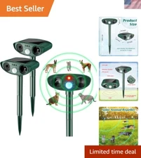 Waterproof Motion Sensor Animal Repeller - Effective for Cats, Dogs, Raccoons