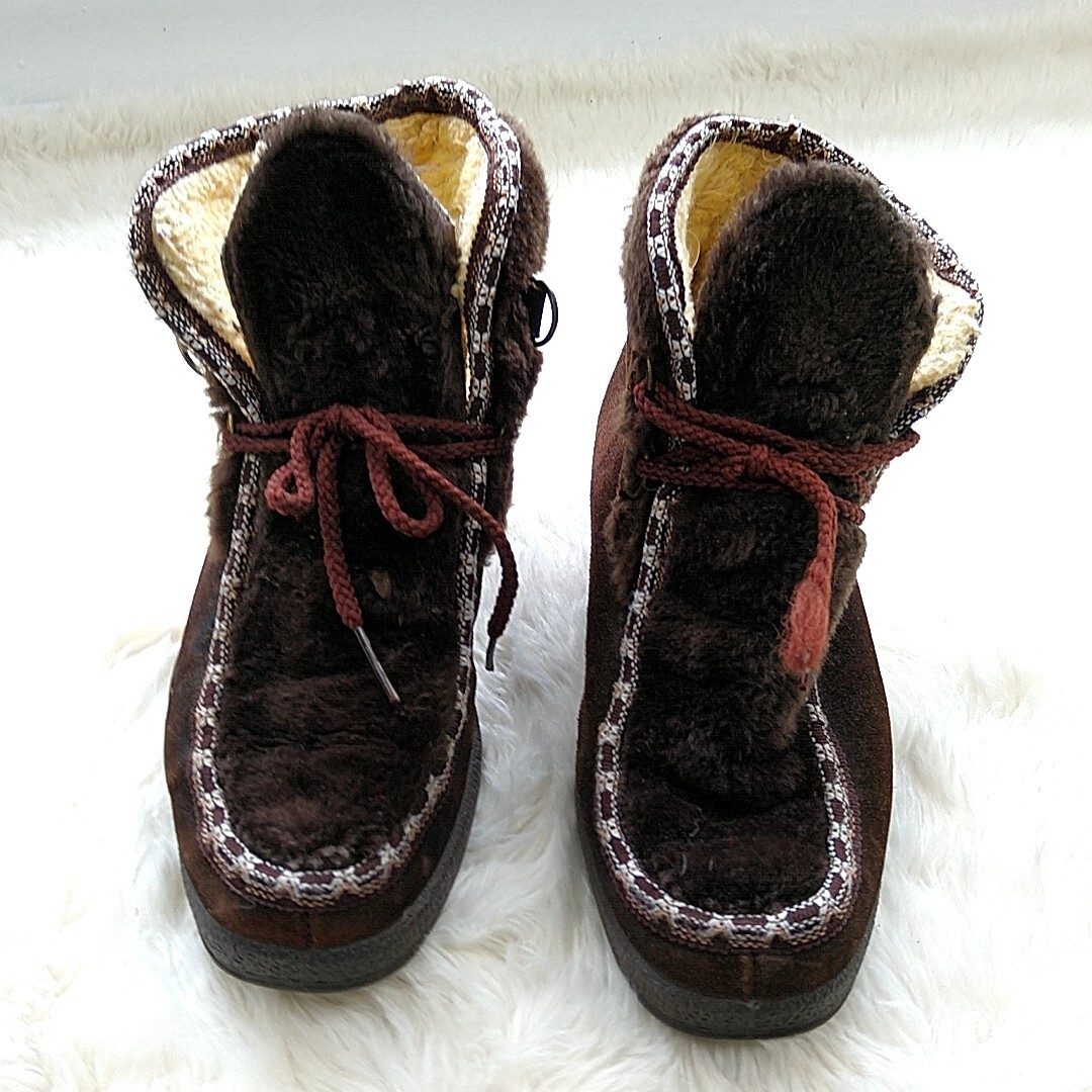 Vintage Quoddy Womens sz 9 Moccasin Boots Brown L… - image 1