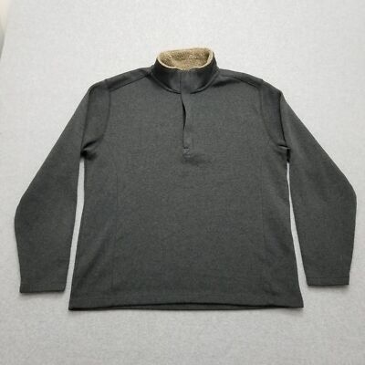 Weatherproof Sweater Mens XL Gray Long Sleeve Zip Mock Neck Pullover Sweatshirt