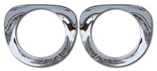Chrome Headlight Bezels With Seals 55-57 Chevy Pickup Key Parts 0847-055