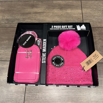 STEVE MADDEN PC GIFT SET Pink BEANIE HAT MATCHING PHONE