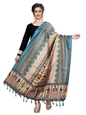 Women Girls Silk woven Dupatta Tippet Scarf Traditional Wear Hijab Womens Wraps