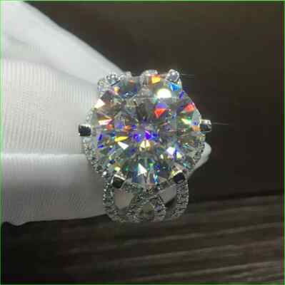 3Ct Lab-Created Diamond Twisted Solitaire Engagement Ring 14K White Gold Plated