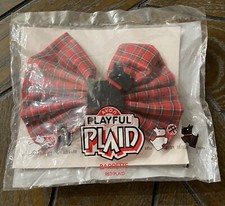 NEW Avon Playful Plaid Hair Barrette New Scottie Dog Red Black Sealed Package