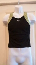 Louis Garneau Women's Tri Top Black/Green Medium Run Cycling NEW