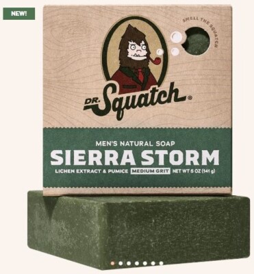 NEW SCENT!! 2 PACK Dr Squatch Sierra Storm Natural Soap Bar!