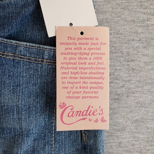 Candie's Girls Size 14 Stretch Denim Blue Jean Capris Embellished Pockets NEW - Picture 11 of 15