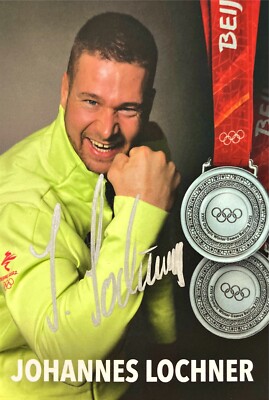 Autograph Johannes Lochner 2 x Olympic Silver 2022 2 and 4 Bob Gold 2026 XYZ