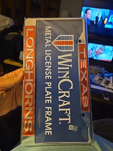 TEXAS LONGHORNS NCAA - WinCraft Metal License Plate Frame NEW - Picture 2 of 6