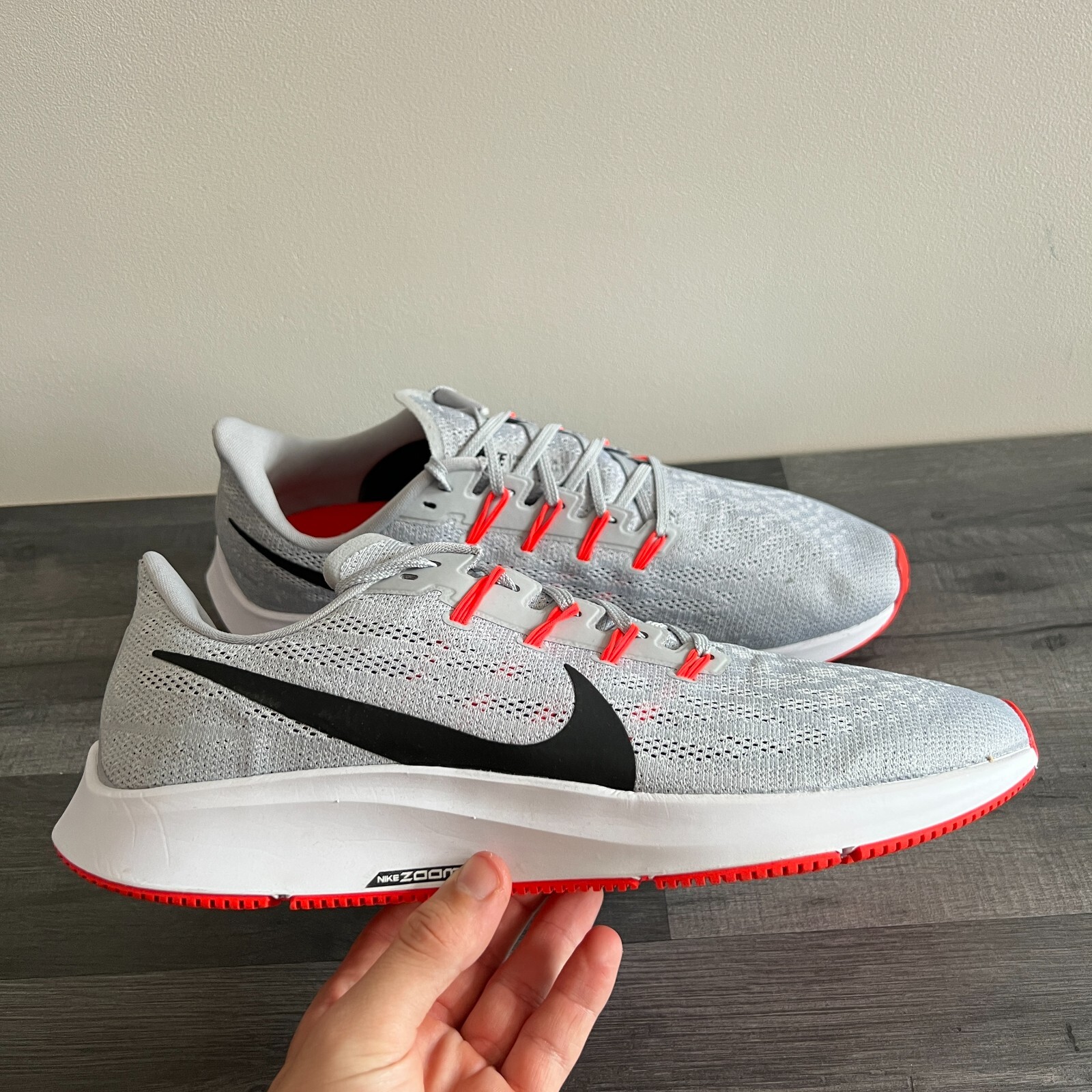 NIKE MENS AIR ZOOM PEGASUS 36 - UK 12/US 13/EUR 47.5 - GREY/BLACK  (AQ2203-009) | eBay