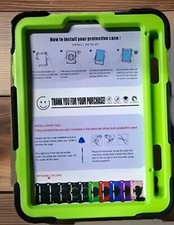 Protective case for Apple iPad mini 6 black with green cover for iPad mini 6 green B