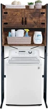 Washer or Over The Toilet Storage Cabinet w/Height Adjustable Shelf Laundry R...