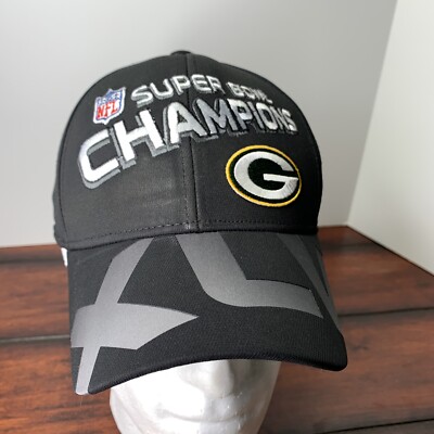 Green Bay Packers Super Bowl XLV 45 Champions NFL Reebok On Field Hat ...