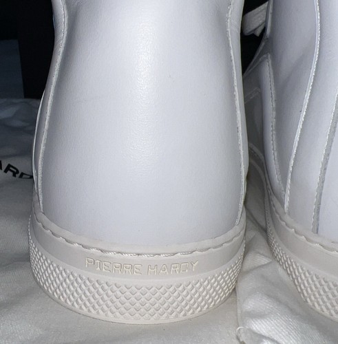 PIERRE HARDY Men's White Blue High Top Sneakers Zipper 46 13 NWB $595 - Picture 7 of 22