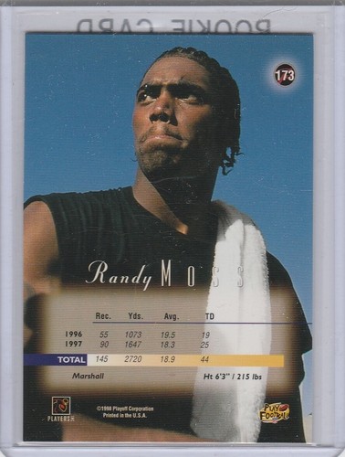 RANDY MOSS ROOKIE CARD 1998 Playoff Prestige Football RC Vikings NFL HOFer - Picture 2 of 2