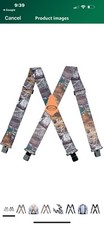 MELO TOUGH Mens 2" Wide Heavy Duty Camo Clip Suspenders One Size NWOT