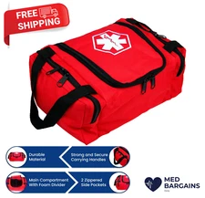 Dixie EMS Dixigear Empty First Responder II Bag 10.5" x 5" x 8" - Red