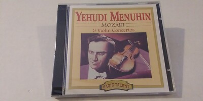 RARE NEW - YEHUDI MENUHIN CD MOZART 3 VIOLIN CONCERTOS 1996 PROMO SOUND ITALY