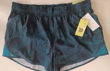 NEW All In Motion Teal Multicolored Moisture Wicking Running Shorts - Large