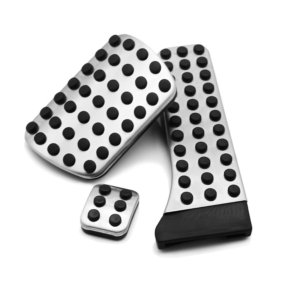 3Pcs Stainless Steel Gas & Brake Pedal Covers For Mercedes C/E/S/GLK/SLK/CLS/SL Class-522853