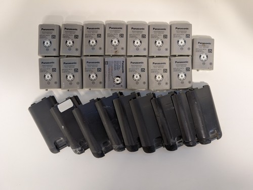 LOT 15 Panasonic Battery HHR-P103 & 9 Battery Covers
