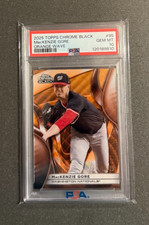 2025 Topps Chrome Black Mackenzie Gore #95 ORANGE WAVE PSA 10 #'d 15/25
