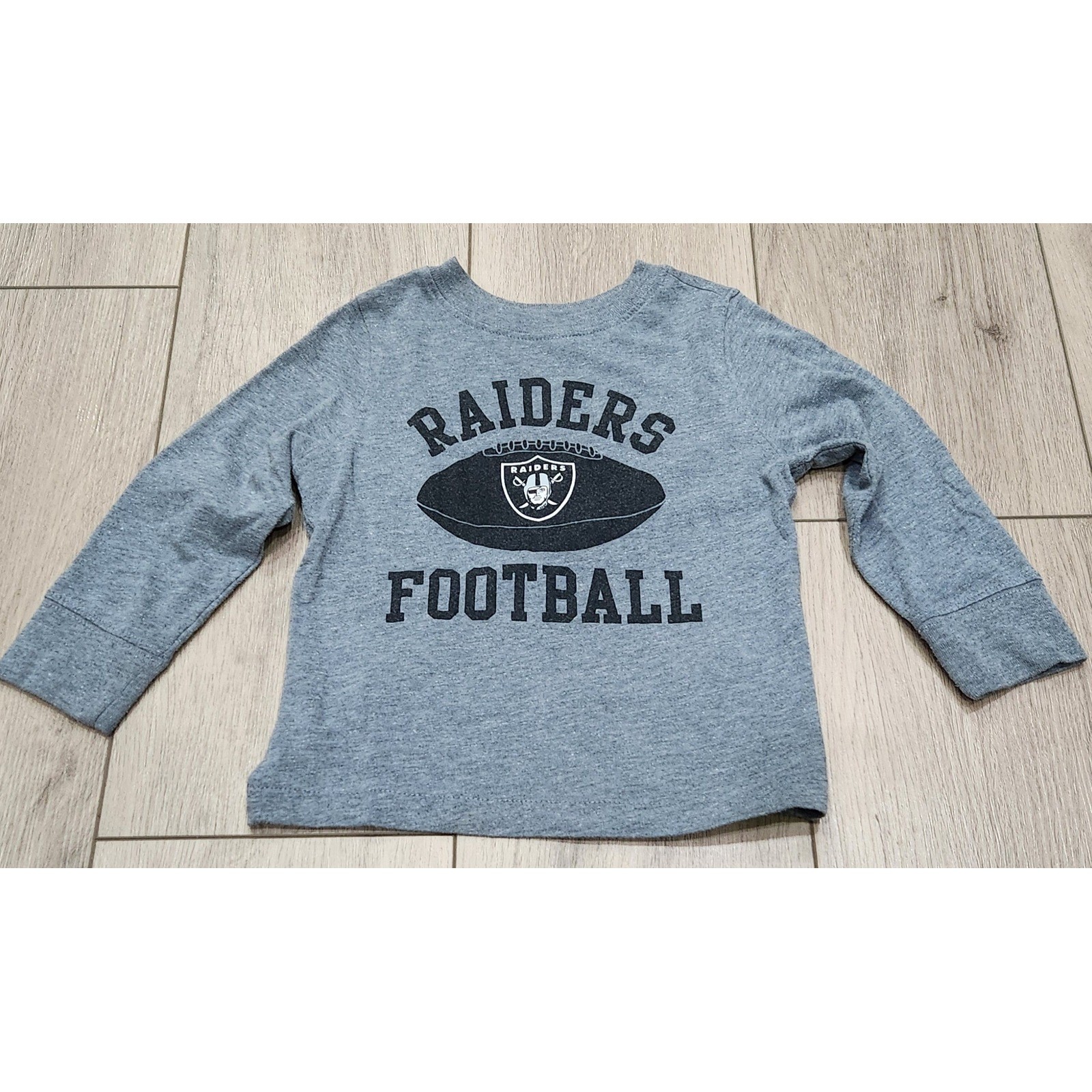 Toddler NFL Las Vegas Raiders Football Long Sleeve graphic TShirt Size 2T