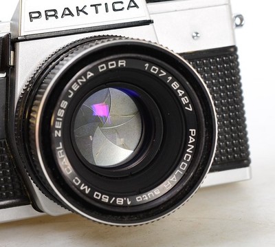 Zeiss Pancolar 1.8/50 MC + Praktica DTL 3 | M42 Analog SLR | LED-Check   (8793)