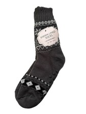 New Ladies WINTER THEME NON-SKID Plush SHERPA Lined Slipper Socks One Size