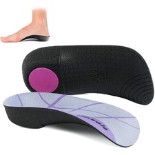 3/4 Length High Arch Support Insoles, Orthotic Inserts for Plantar Fasciitis Fla