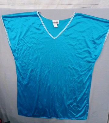 Anthony Richards Night gown short sleeve Aqua Plus 4X shiny lightweight