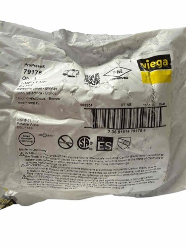 NEW Viega ProPress 79175 1-1/2" x 1-1/2" P x FPT Di-electric Union Bronze
