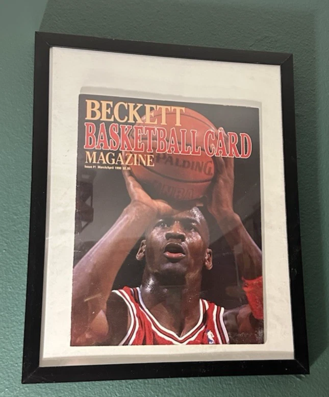 LOT OF (3) BECKETT MAGAZINE FRAMED 1ST ISSUE BASEBALL/BASKETBALL/HOCKEY - Image 4 of 4