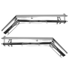 Stainless Steel 27" Angled Mud Flap Hanger Bracket, 45 , 2.5" Bolt Spacing