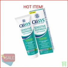 CloSYS Fluoride Toothpaste, 3.4 Ounce, Travel Size, Gentle Mint, TSA Compliant,