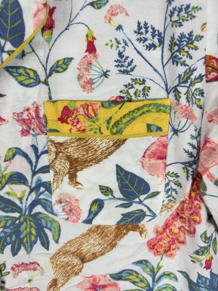 Conjunto de pijama Anthropologie Kelly Louise Judd para mujer franela mediana Forest Fable Foto 4 de 4