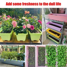 1Set Plastic Vegetable Planters Rectangular Flowerpots For Balcony Indoor