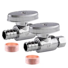 Litorange 2 Pack Premium Lead-free Brass 1/2 Inch Pex X 3/8 Inch Od Compression