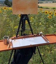 Pochade box for plain air painting, outdoor portable artist easel, lightweight