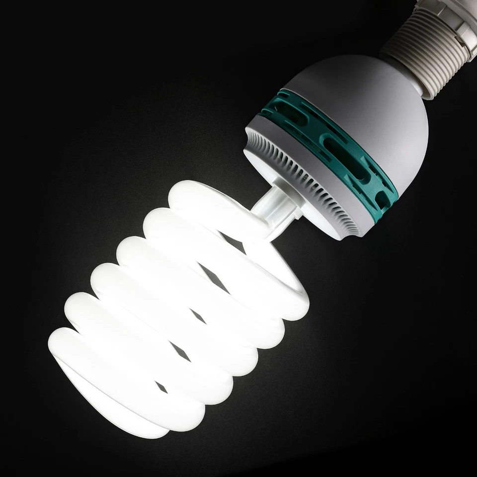 2 Stück Energiesparlampe 125W Dauerlicht Fotolampe Tageslicht Studiolampe E27  - Bild 3 von 3