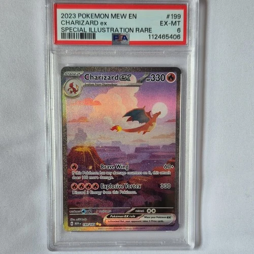 Charizard ex 199/165 Scarlet & Violet 151 Special Illustration Rare Holo PSA 6